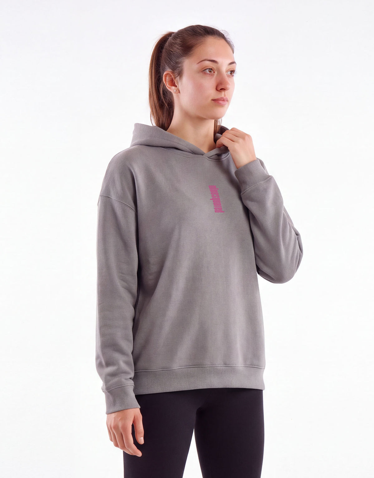 Oversized Off-Court Hoodie Dante - Light Gray-thumbmail-3