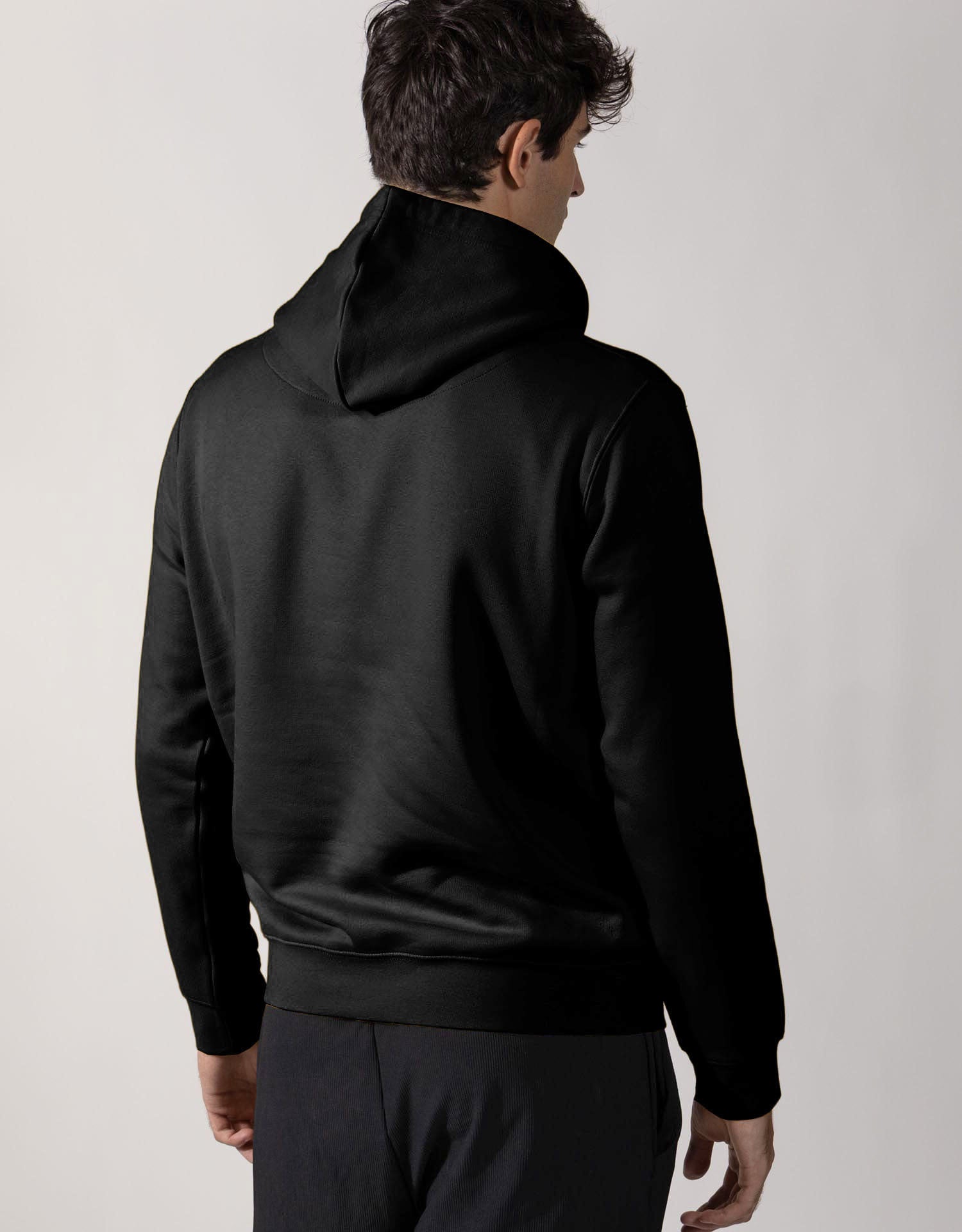 Regular Hoodie Sella - Black-thumbmail-4