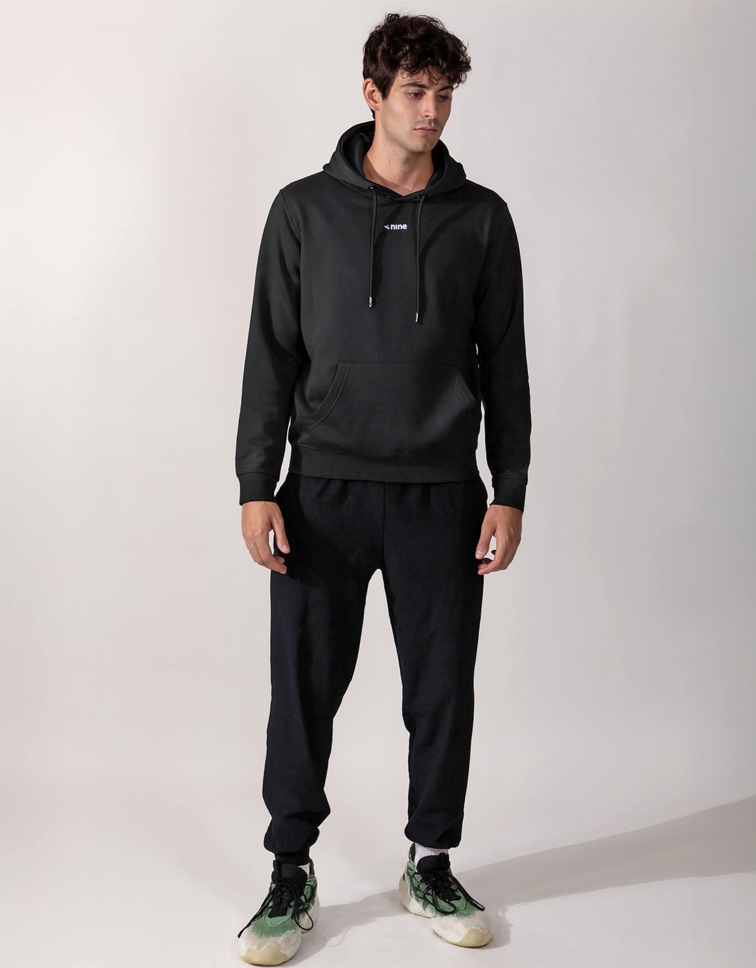 Regular Hoodie Sella - Black-thumbmail-5