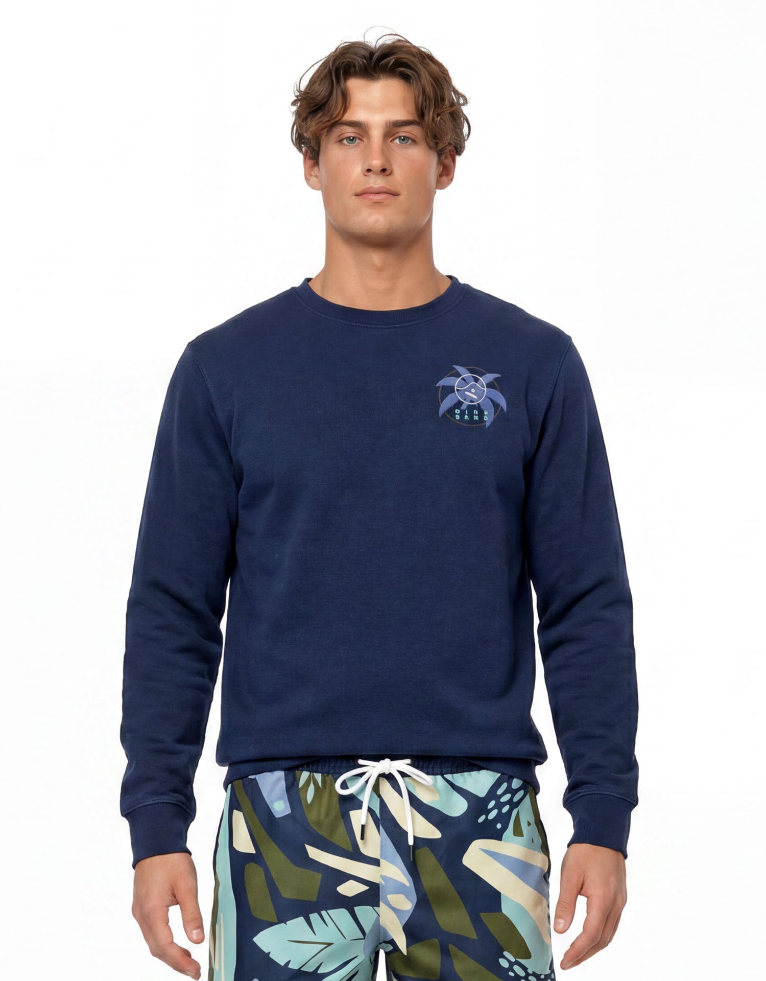 Crew Neck Sweater Sella Navy Blue-thumbmail-2