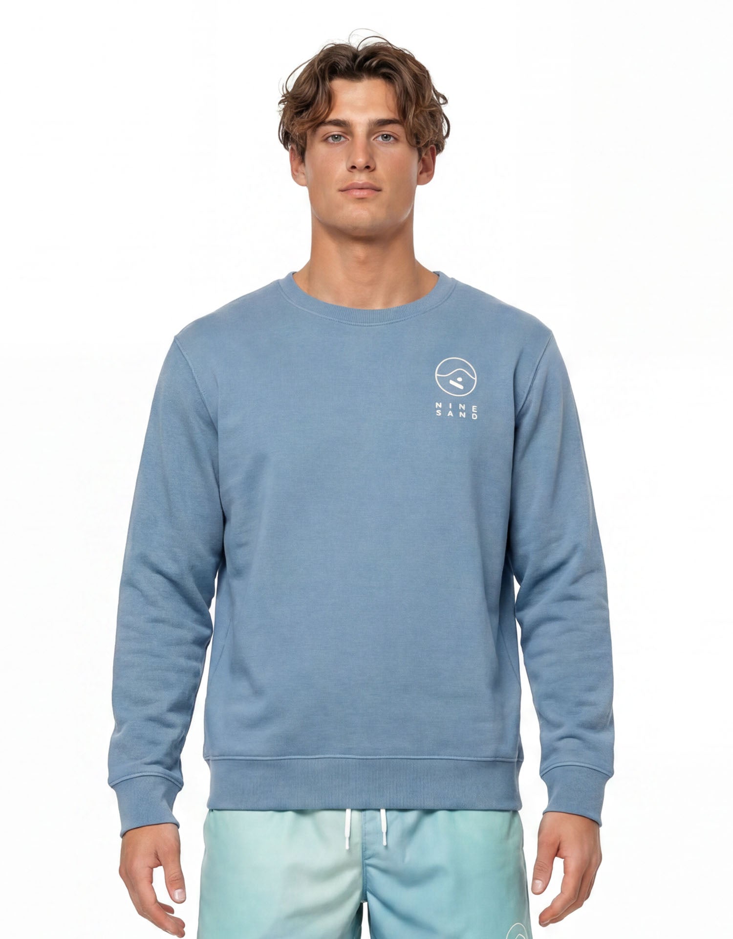 Felpa Girocollo Sella Blu Oceano