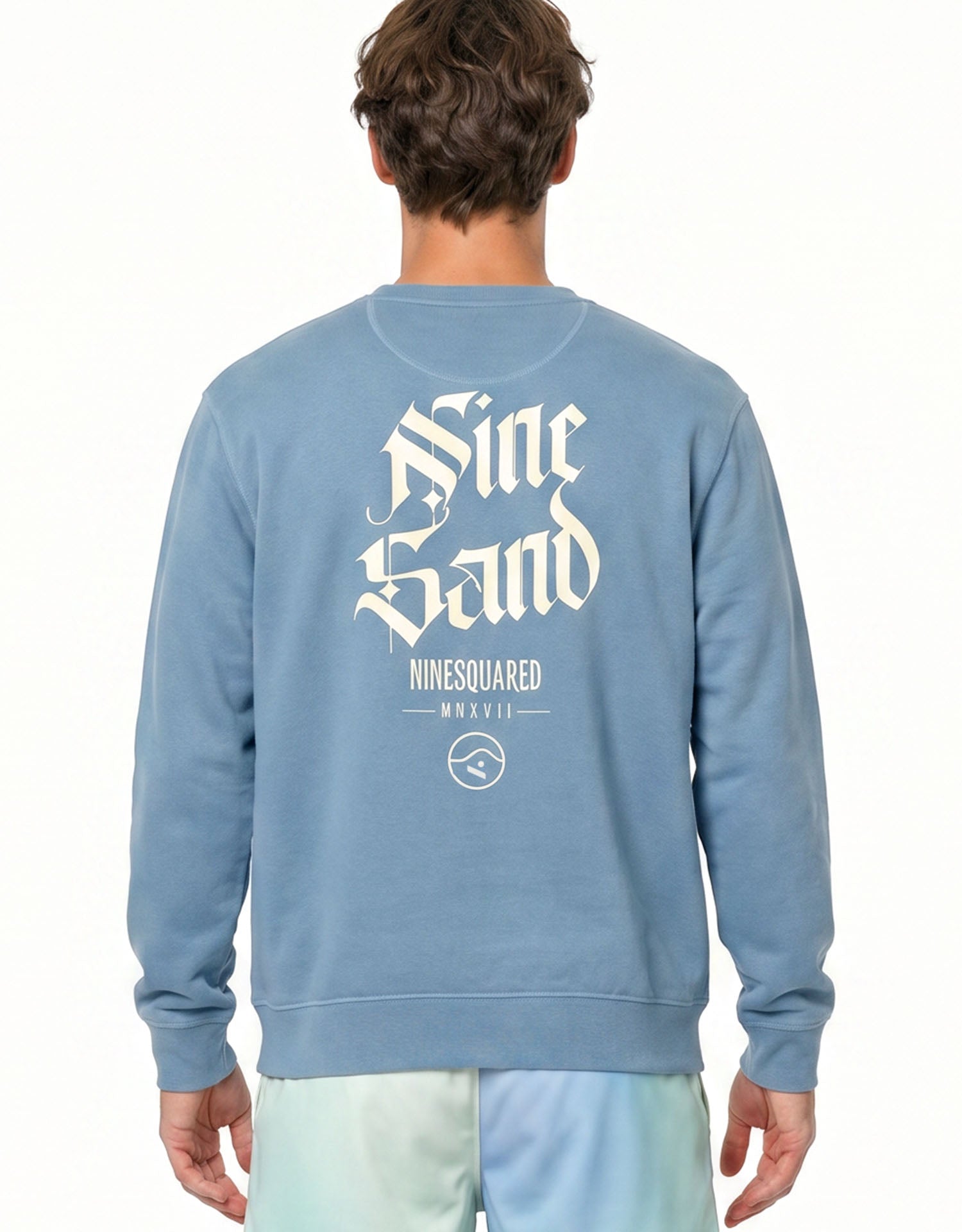 Crew Neck Sweater Sella Ocean Blue-thumbmail-2